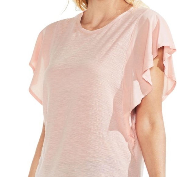 BOGO!! VINCE CAMUTO Ruffle Sleeve Pink Top XS - Picture 7 of 8